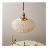 DXYC Ceramic Pendant Lamp: Modern Hanging Lighting with Creative Brass Design - Light Luxury Milk White Art Chandelier for Hotel, Restaurant, Bar, Cafe, Living Room, Bedroom, Porch(A) view 3