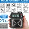 ZHIWHIS Shortwave Radio with Bluetooth, AM/FM/SW/NOAA Weather Emergency Radios, Hand Crank/Solar/4000mAh/SOS/White Noise/Bass/Flashlight/Retro Receiver with Preset, Support USB/TF ZWS-702X view 2