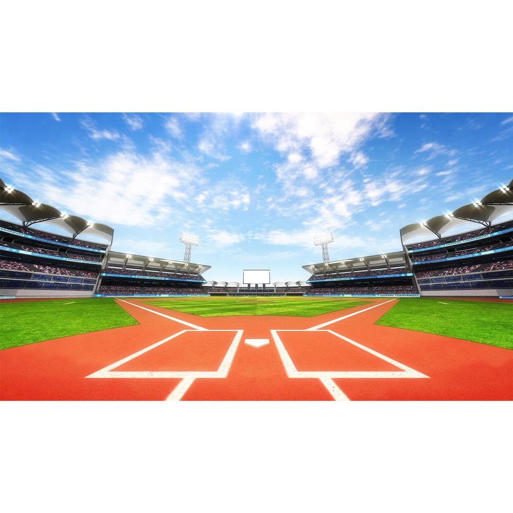 Baseball Backdrop Baseball Field Stadium Photography Background Outdoor Sport Theme Kids Boys Birthday Party Banner Decorations Sport Games Adults Portrait Video Studio Prop Decor 9x6ft