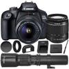 Canon EOS 2000D (Rebel T7) DSLR Camera with EF-S 18-55mm f/3.5-5.6 DC III Lens & Deluxe Accessory Bundle  Includes: 500mm Preset Telephoto Lens and More (Renewed) view 1