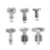 1/4 Inch Camera Screw 3/8 Quick Release Plate Screw Round Head Tripod Ballhead Mount Photography Accessories for SLR Camera(S28 1PC) view 3