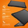 Gumdrop DropTech Hard Shell Laptop Cover Fits ONLY HP Fortis G11 & G1i |14 inch| Chromebook (Clamshell) Rugged Drop Tested Shockproof Reliable Computer Case Office Travel School Basics - Black view 3
