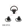 1/4 Inch Camera Screw D-Ring DSLR Shoulder Strap Install Black Stainless Steel Photography Quick Release Plate Mount Adapter(D9B 3PCS) view 2