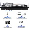 Belt Drive Turntable for Vinyl Record Player,Work with Bluetooth Speakers or Active Speaker,Built-in Phono Pre-amp,USB Digital Output,Magnetic Cartridge, 33/45 RPM,High-Gloss Wood Design view 2