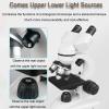 Binocular Microscopes, Professional Binocular Microscope Set, with 10 Specimens, Led Lights/45 Tilt /360Rotation for School Laboratory Home Education,30000X view 4