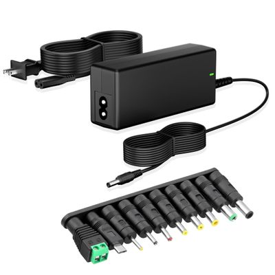 14V 2A 1.5A 1A AC Adapter with 10 Interchangeable DC Plug, 28W Switching DC Power Supply 10 Multi Jacks Universal Adaptor Regulated 14 Volt 2000mA 1500mA 1000mA 500mA Charger Power Cord