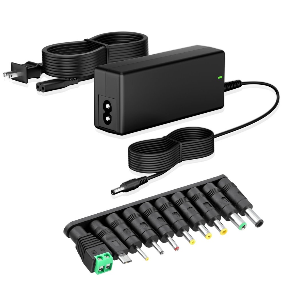 14V 2A 1.5A 1A AC Adapter with 10 Interchangeable DC Plug, 28W Switching DC Power Supply 10 Multi Jacks Universal Adaptor Regulated 14 Volt 2000mA 1500mA 1000mA 500mA Charger Power Cord