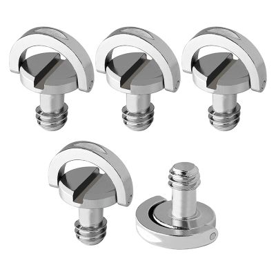 5/10PCS D Shaft D-Ring 1/4 Inch Thead Camera Mounting Screw Adapter for DSLR Camera Rig Quick Release Plate(10PCS)