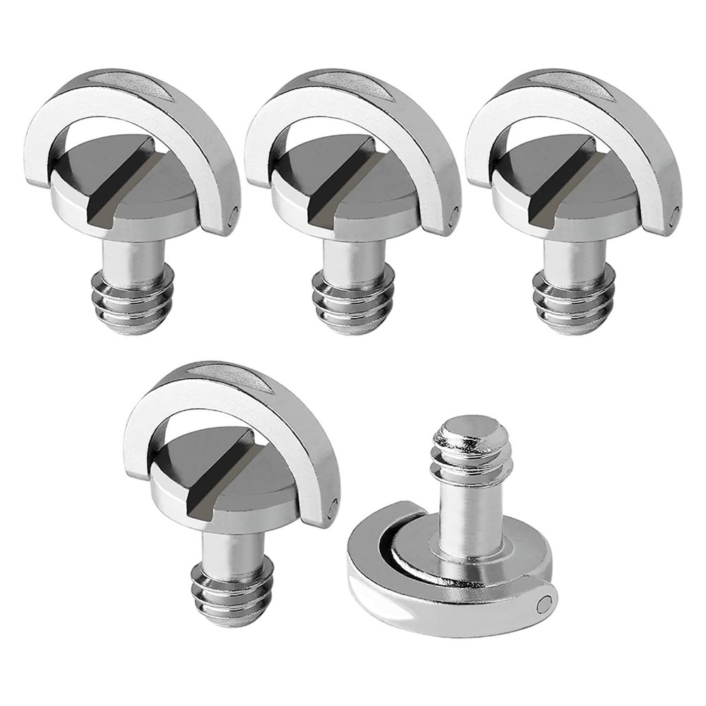 5/10PCS D Shaft D-Ring 1/4 Inch Thead Camera Mounting Screw Adapter for DSLR Camera Rig Quick Release Plate(10PCS)