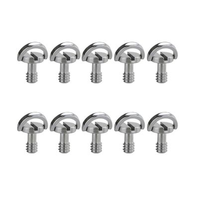 5/10pcs 1/4 Camera Screw for Quick Release Plate 1/4 Inch Folding D-Ring Adapter Tripod Monopod Plate Camera Screw(10PCS)