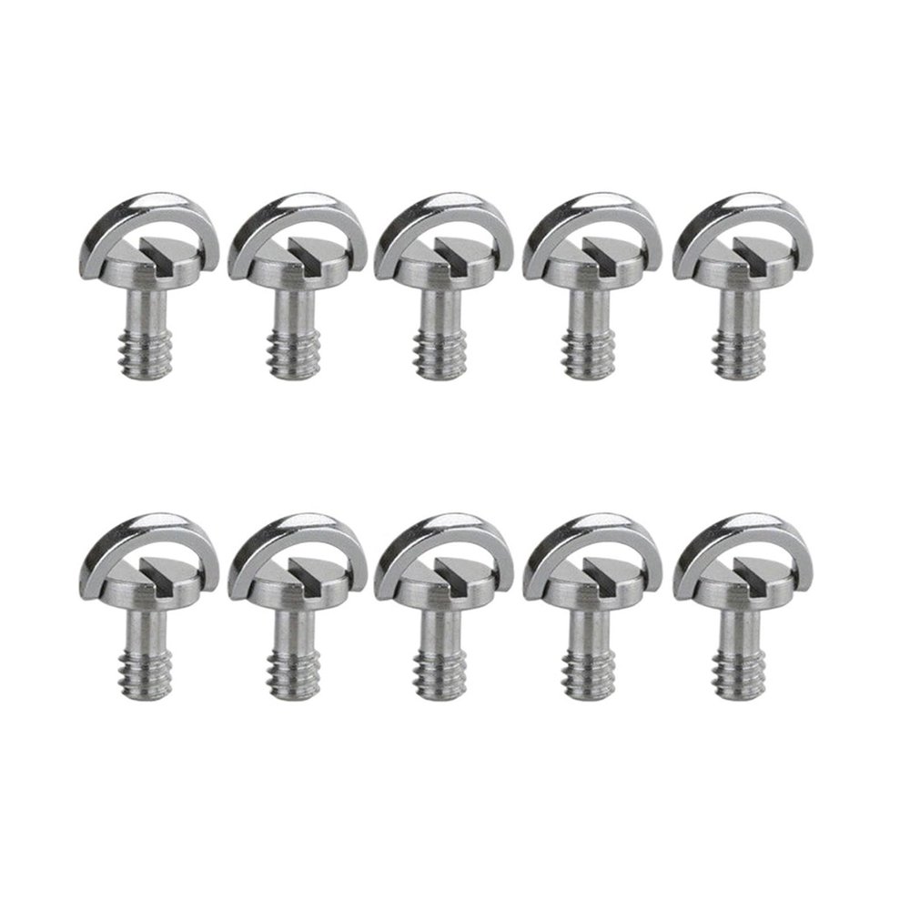 5/10pcs 1/4 Camera Screw for Quick Release Plate 1/4 Inch Folding D-Ring Adapter Tripod Monopod Plate Camera Screw(10PCS)