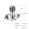 5/10pcs 1/4 Camera Screw for Quick Release Plate 1/4 Inch Folding D-Ring Adapter Tripod Monopod Plate Camera Screw(10PCS) view 3