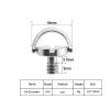 1/4 Inch Screw D-Ring Camera Screw Quick Release Plate Mount Tripod Monopod Ballhead Photo Photography Fixed Adapter for DSLR(S16 1PC) view 2