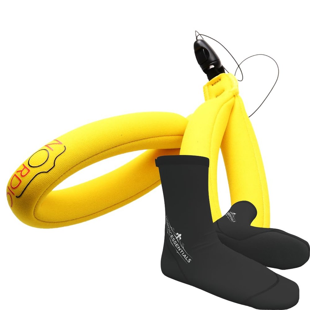 Nordic Flash Camera Floats 2p - Yellow Yellow Bundle with Beach Socks 1p L - Black