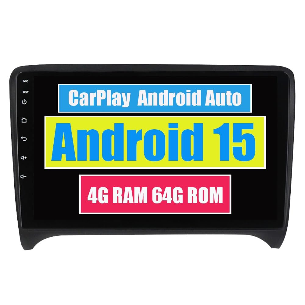 RoverOne Car Stereo CarPlay Head Unit for TT 2 8J 2006-2014 Android Auto Touch Screen Sat Navi Bluetooth WiFi Radio Player