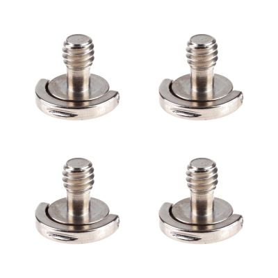 1~10pcs 1/4 D-Ring Convert Screw Pull Ring Adapter for DSLR SLR Tripod Monopod Camera Tripod Head Quick Release Plate Screw(4PCS)