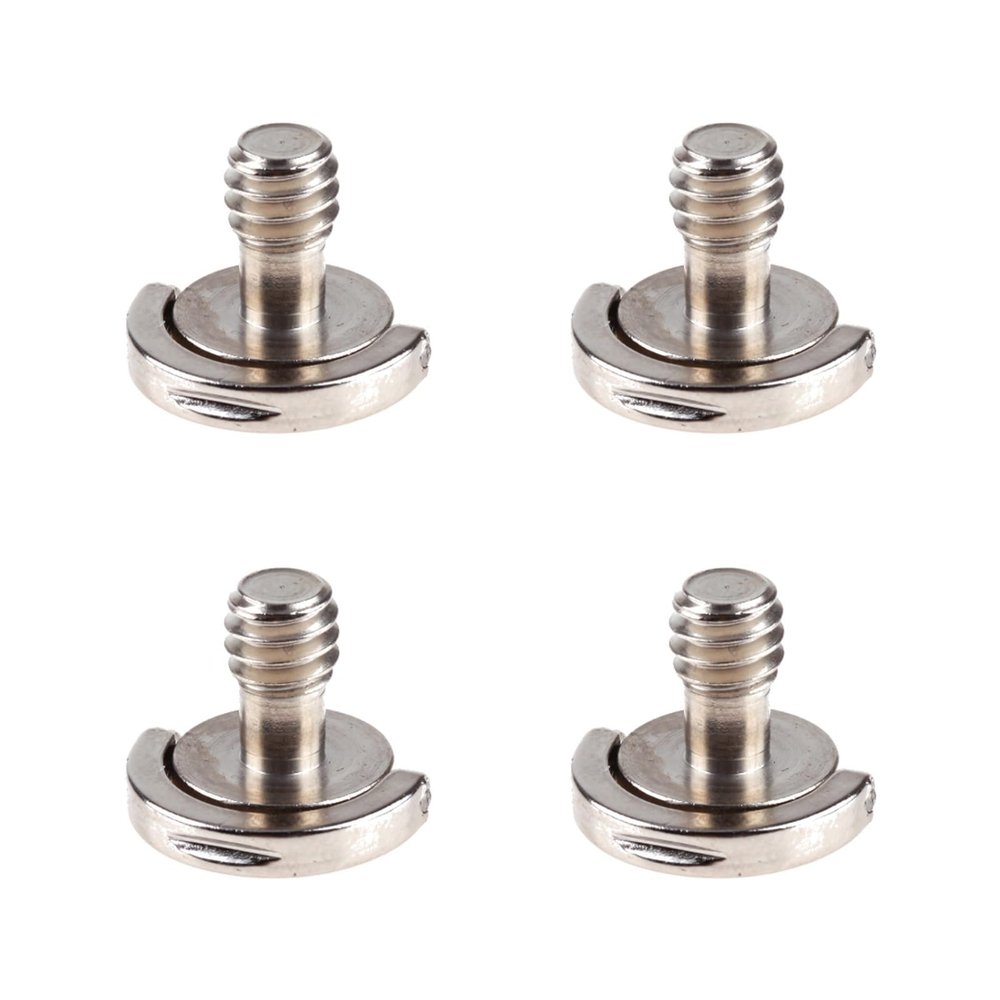 1~10pcs 1/4 D-Ring Convert Screw Pull Ring Adapter for DSLR SLR Tripod Monopod Camera Tripod Head Quick Release Plate Screw(4PCS)