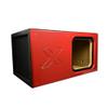 Atrend Made in The USA 12" Enclosure for Kicker Solo X with Red Carbon Fiber Pattern Faceplate | 1" MDF, 3.0 ft Ported, Tuned to 31Hz view 3