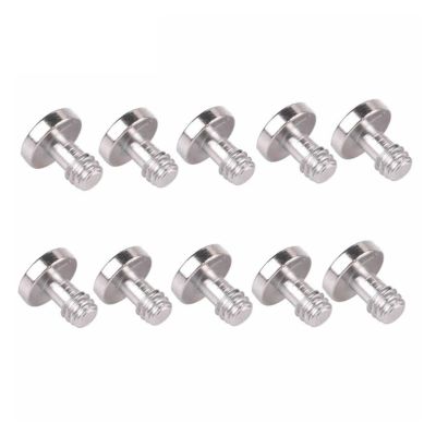 10pcs 1/4 Camera Screw for Quick Release Plate 1/4 inch Folding D-Ring Adapter Tripod Monopod Quick Release Plate Camera(B)