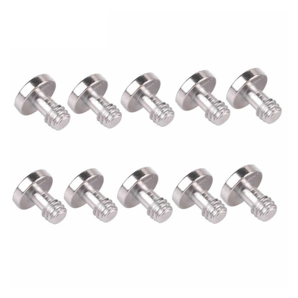 10pcs 1/4 Camera Screw for Quick Release Plate 1/4 inch Folding D-Ring Adapter Tripod Monopod Quick Release Plate Camera(B)