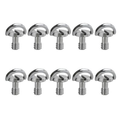10pcs 1/4 Camera Screw for Quick Release Plate 1/4 Inch Folding D-Ring Screw Adapter for Tripod Monopod Quick Release Plate