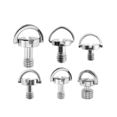 1/4 Inch Screw D-Ring Camera Screw Quick Release Plate Mount Tripod Monopod Ballhead Photo Photography Fixed Adapter for DSLR(S14 5PCS)
