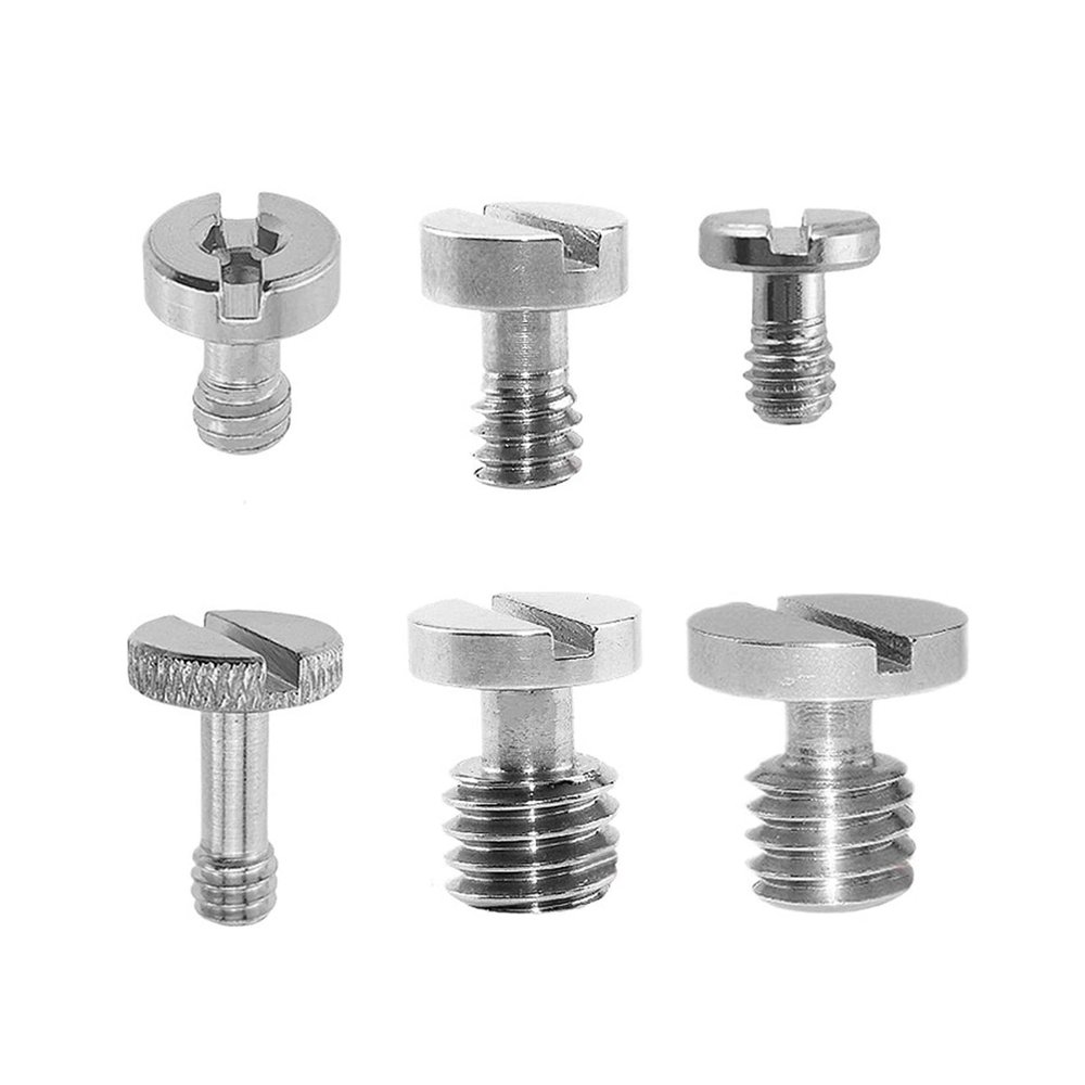 1/5PCS Quick Release Plate Screw 1/4-20 Thread Inch Camera Screw Tripod Ballhead Monopod Mount Adapter Fixed Accessories(S09 5PCS)