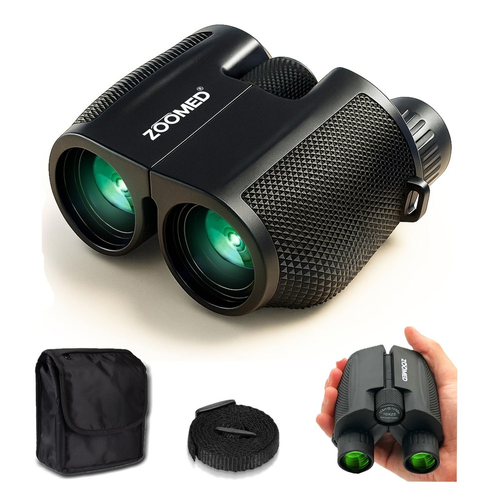 10x25 High-Powered Compact Binoculars for Adults  Long Range Bird Watching, Travel for Cruise Ship, Lightweight Small for Hiking, Sports & Outdoor Adventures
