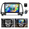 [2+64G] Android 13 Car Stereo for Hyundai Santa Fe 2006-2012 with Wireless Carplay&Android Auto,9 Inch Touch Screen Car Radio with GPS WiFi Bluetooth FM/RDS Radio HiFi SWC AUX-in+AHD Backup Camera view 1