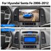 [2+64G] Android 13 Car Stereo for Hyundai Santa Fe 2006-2012 with Wireless Carplay&Android Auto,9 Inch Touch Screen Car Radio with GPS WiFi Bluetooth FM/RDS Radio HiFi SWC AUX-in+AHD Backup Camera view 2