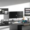 GECKOSTROLL Computer monitor stand Laptop Desk Shelf & Monitor Riser 27.55 inches,22W charging , 2 USB 3.0 , and 1 USB 2.0 Monitors/PC/Laptop/Computer Space Saver Organizer Heavy Duty Gift Gaming Studio Office (USB Hub Fast Charging Version, 700mm view 3