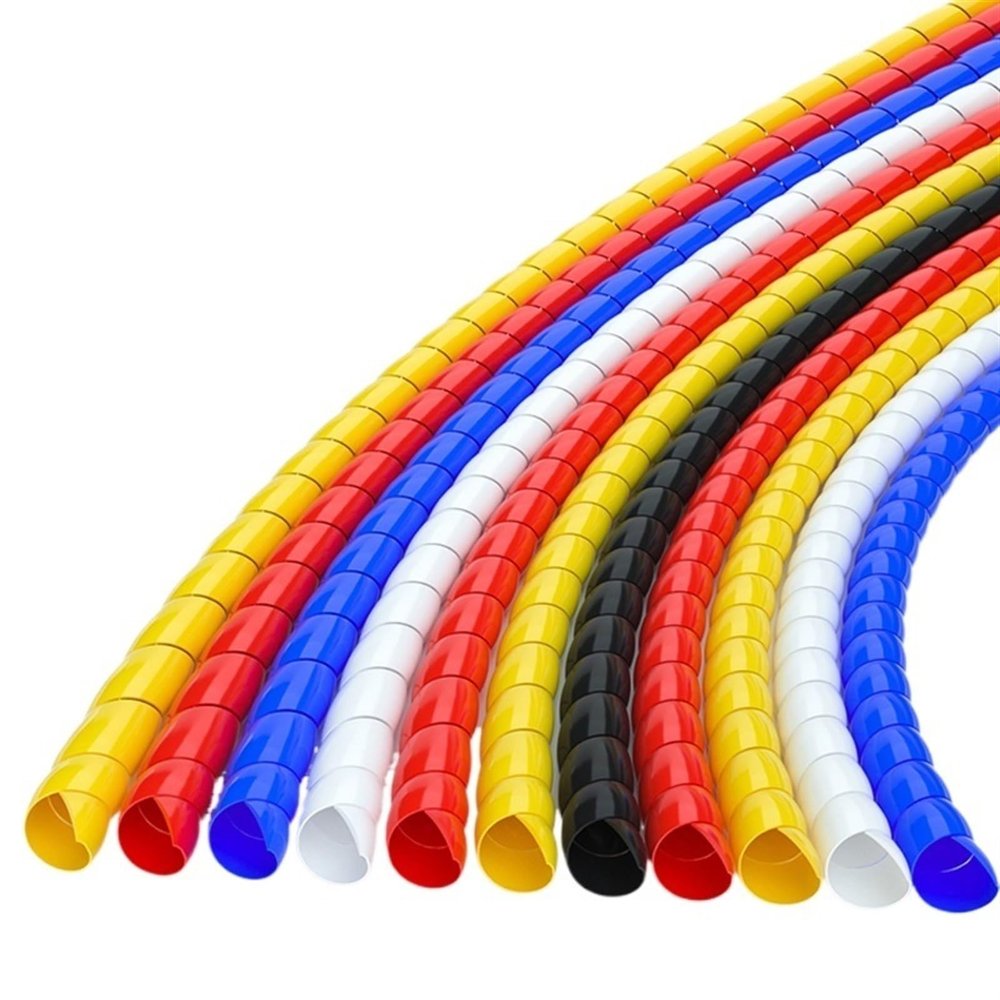 ELLANA Spiral Protector Wire Sleeve Spiral Wrap Organizer Cable Winding Protector Tube Flexible Spiral Wrap Winding Wire Protection Wraps Cable(12mm Yellow)