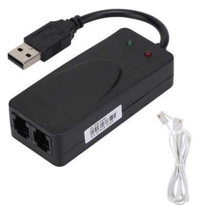 Dual Ports Usb2 0 56K Voice Fax Data External Modem - Dual Port, V 90 V 92, Win 7/8/10/Xp Compatible, Auto-Dial, Tone and Pulse Dialing, Auto Answer