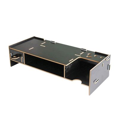 Computer Stand Display Heightening Base Simple Desktop Computer Monitor Laptop Heightening Base Bracket Office Storage Rack Laptop Stand (Color : Natural) (Black)