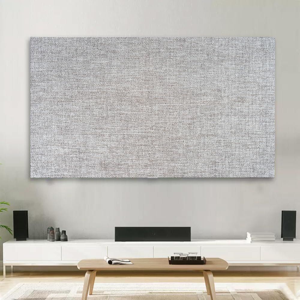 GSGC TV Cover TV Dust Cover Cloth Simple Indoor LCD LED Screen Dustproof Protect Modern Home Hanging Desktop Curved Computer Television Cover Monitor Protector Cover-Gray-2||47-50 inch(116 * 67cm)