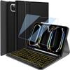 Wineecy Backlit Keyboard Case for iPad Pro 11 Inch M4 (5th Generation) 2024 Release with Screen Protector, 7 Colors Light Detachable Wireless Keyboard & PU Folio Cover Case 11" iPad Pro 2024 (Black) view 1
