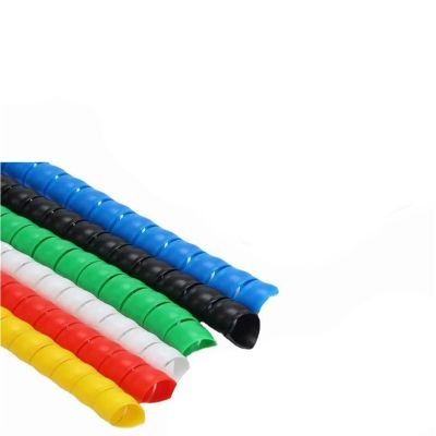 ELLANA Spiral Protector 1 Meter Flexible Cable Sleeve 8mm to 50mm Pipe Protection Organizer Line Cover Winding Cable Wire Spiral Wrap Tube Protector Wraps Cable(Green,ID 22mm)