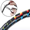 ELLANA Spiral Protector 1 Meter Flexible Cable Sleeve 8mm to 50mm Pipe Protection Organizer Line Cover Winding Cable Wire Spiral Wrap Tube Protector Wraps Cable(Green,ID 22mm) view 2