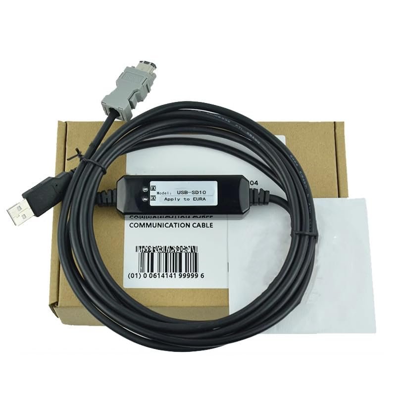 USB-SD10 Debugging Cable for D10/20 Servo Drives PC USB Interface Communication Programming Cable Data Download Cable Dual Chip Design Industrial Grade 3 Meter