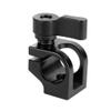 CAMVATE 15mm Single Rod Clamp + 1/4"-20 Ball Head with Bottom Pedestal Mount + 1/4"-20 Female Thumb Wheel Lock Nut view 2