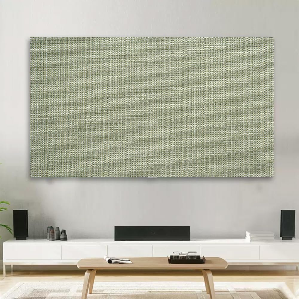GSGC TV Cover TV Dust Cover Cloth Simple Indoor LCD LED Screen Dustproof Protect Modern Home Hanging Desktop Curved Computer Television Cover Monitor Protector Cover-Green-1||55 inch(130 * 80cm)