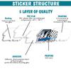 Racing Die Cut Vilnyl Sticker for Helmet, Motor, Bike, Car Decoration Gift for Son Daughter Who Love Racing (Custom Name and Number V4) view 4