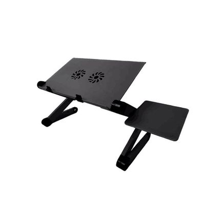 Cooling Fan Laptop Desk Portable Adjustable Foldable Computer Desks Notebook Holder Tv Bed Table Stand with Mouse Pad (Color : A) (B)