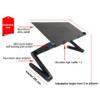 Cooling Fan Laptop Desk Portable Adjustable Foldable Computer Desks Notebook Holder Tv Bed Table Stand with Mouse Pad (Color : A) (B) view 3