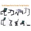 Cooling Fan Laptop Desk Portable Adjustable Foldable Computer Desks Notebook Holder Tv Bed Table Stand with Mouse Pad (Color : A) (B) view 4