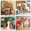 Arch Backdrop Wood Jungle Arched Wall Covers Stretchy Photography Background for Party Decorations Wedding Banquet Bridal Baby Shower Decor Banner Birthday Parties Props (3x6.5ft (90cmX200cm),NO291) view 4