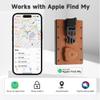 Bluetooth Anti-Lost with Wallet Tracker Works for Find My(iOS)- Anti-Lost [Left Behind Reminder ] Slim Pop Up Card Case in Leather Money Clip (Light Brown) view 2