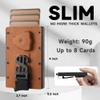 Bluetooth Anti-Lost with Wallet Tracker Works for Find My(iOS)- Anti-Lost [Left Behind Reminder ] Slim Pop Up Card Case in Leather Money Clip (Light Brown) view 4