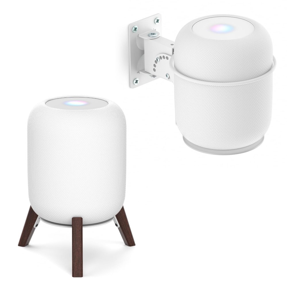 Adjustable Speaker Mount for Homepod 2 Wall Mount Bracket with Wood Table Stand for Homepod 2nd Mount - Speaker Mount for Homepod 2nd Gen Shelf
