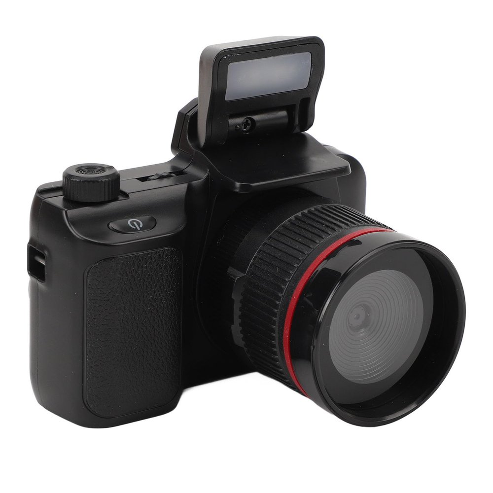 Micro SLR Camera, 1080P Retro Compact Digital SLR Camera with 180 Degree Flip 2 Inch Screen, 4X Zoom, Support Filters and Fill Light, for Video Photography Vlogging